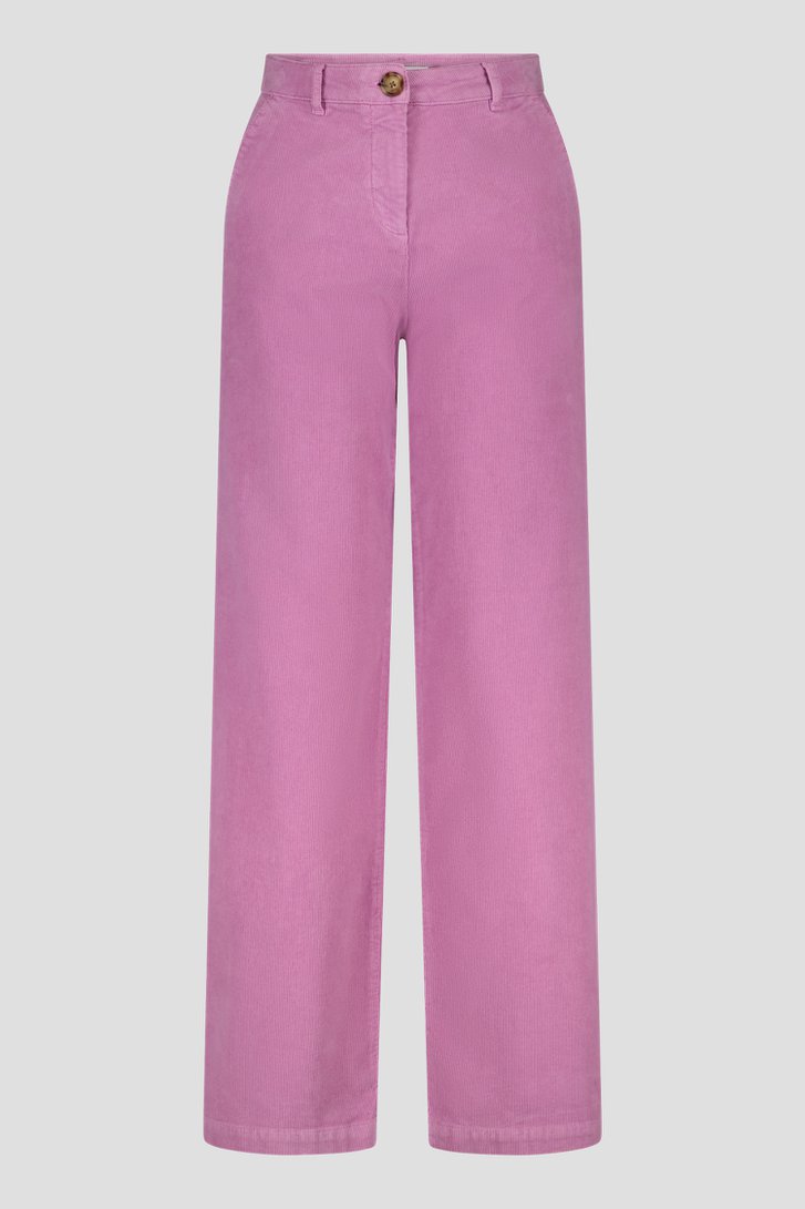 Pantalon Large En Velours C Tel Lilas De Libelle E