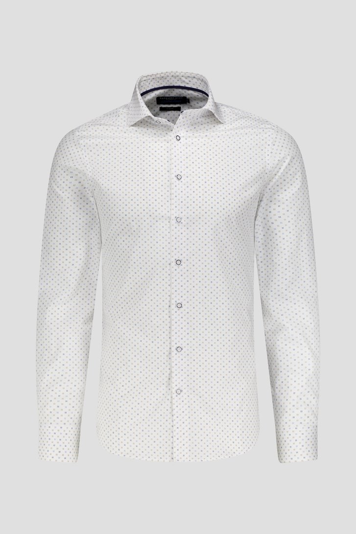 
Chemise blanche à imprimé bleu - regular fit de Dansaert Black pour Hommes
