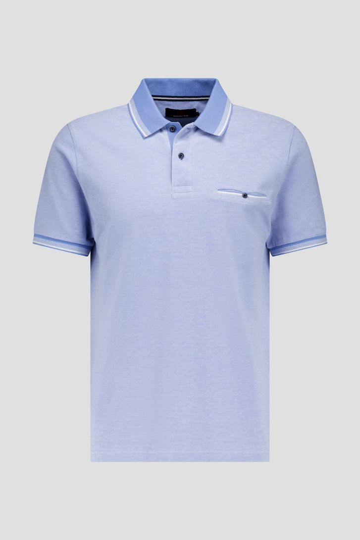 
Polo bleu clair mélangé avec poche poitrine de Dansaert Blue pour Hommes