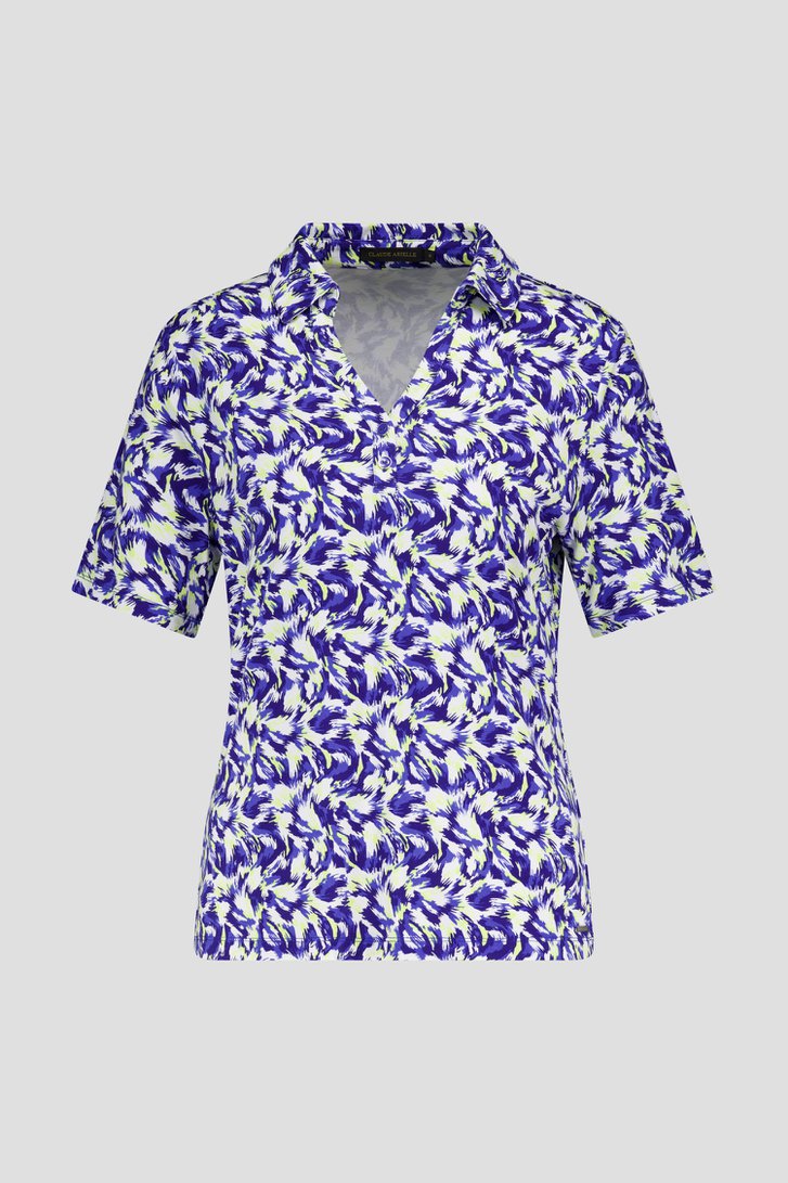
Polo bleu foncé avec impression de Claude Arielle pour Femmes