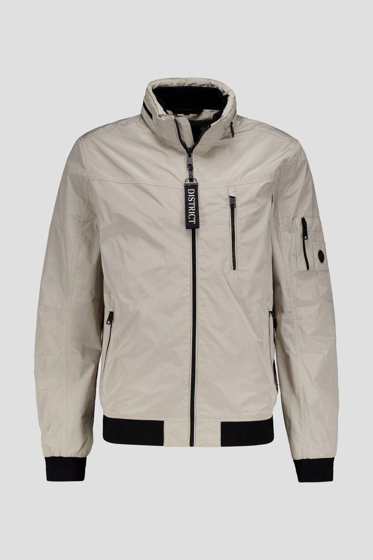 
Veste beige clair avec capuche amovible de District pour Hommes
