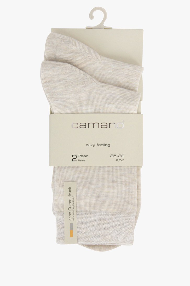 2 paires de chaussettes beiges de Camano pour Femmes