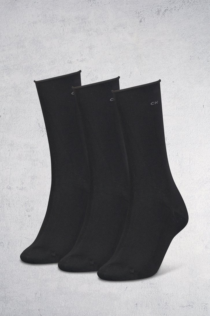3 paires de chaussettes noires - taille unique de Calvin Klein pour Femmes