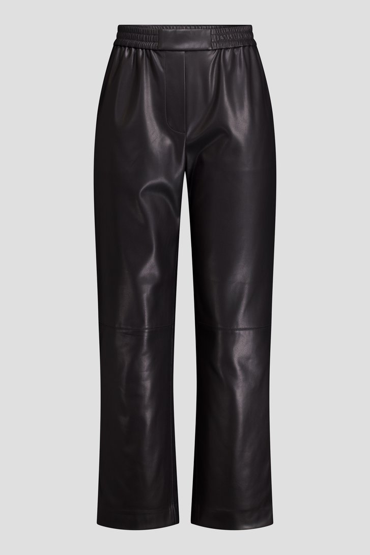 Productfoto 1 van Antracietgrijze broek met lederlook door D'Auvry voor Dames