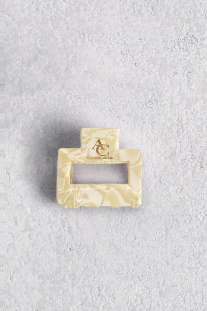 Le devant de Barrette carrée beige clair de AC by Annelien Coorevits pour Femmes