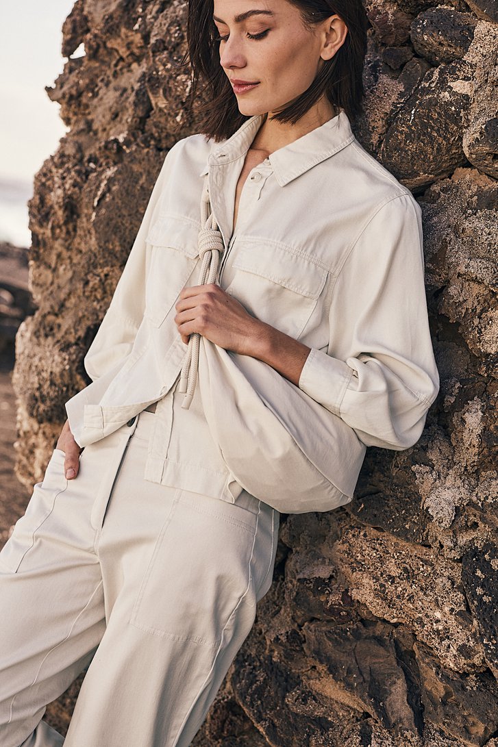 Beige blouse met borstzakken van Opus voor Dames
