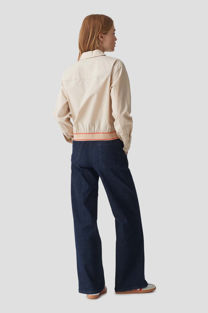 Beige blouse met een kraagje van Opus voor Dames