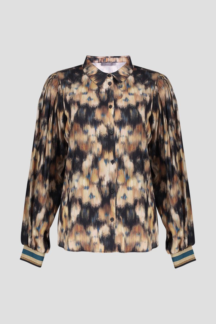 Productfoto 1 van Beige blouse met print door Geisha voor Dames