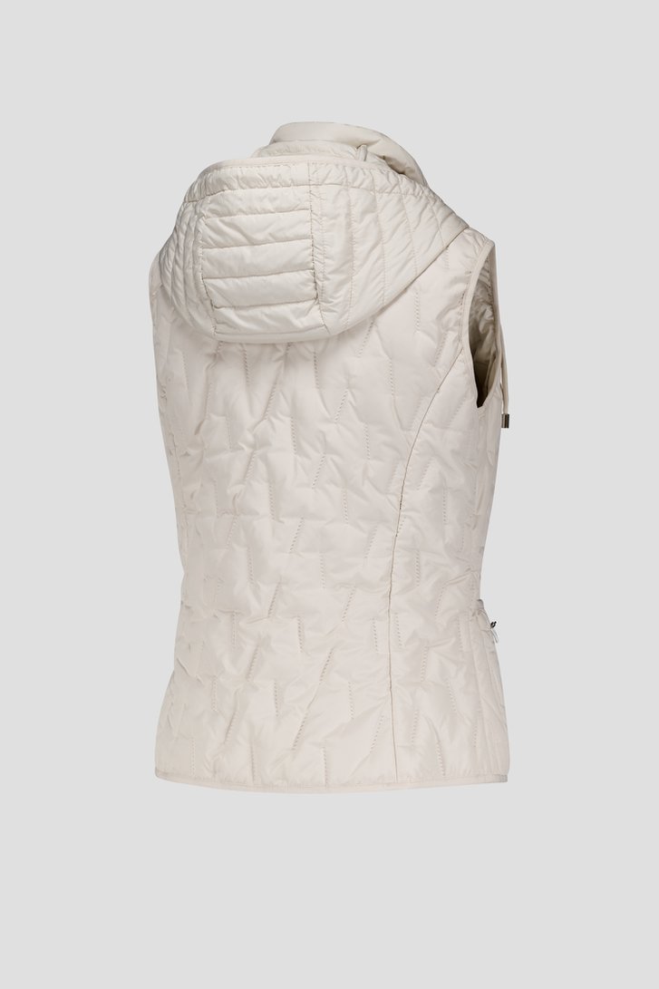 Beige bodywarmer met afneembare kap  van Barbara Lebek voor Dames
