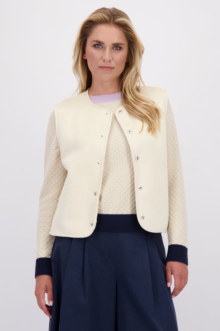 Extra foto 1 van Beige bodywarmer - Omkeerbaar door Libelle voor Dames
