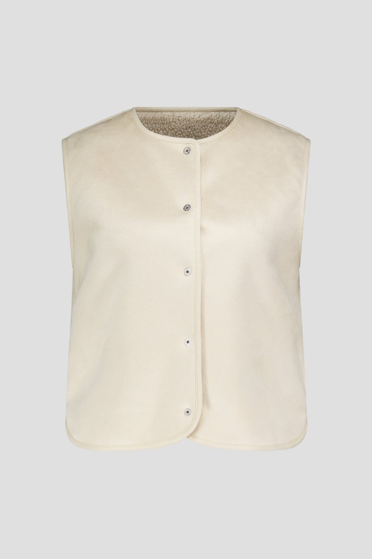 Productfoto 3 van Beige bodywarmer - Omkeerbaar door Libelle voor Dames