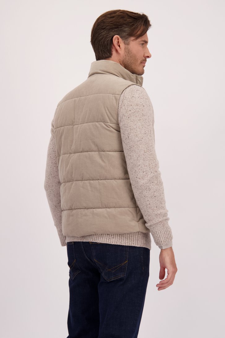 Achterkant van Beige bodywarmer door Upper East voor Heren