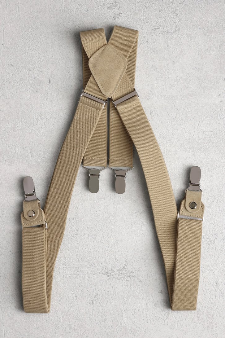 Voorkant van Beige bretellen door Liberty Island voor Heren