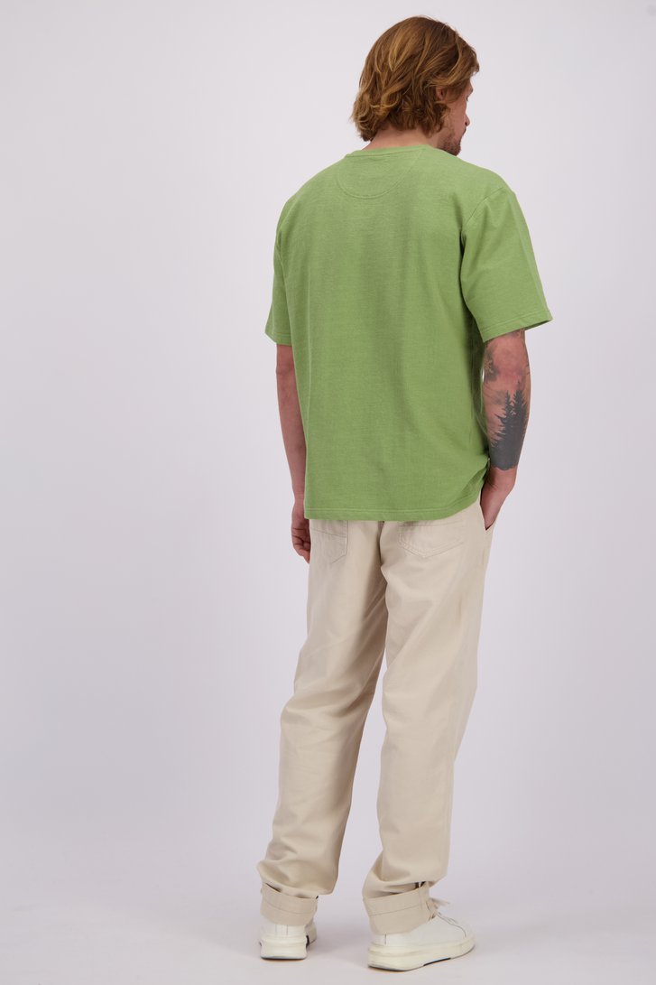 Achterkant van Beige broek door Ravøtt voor Heren