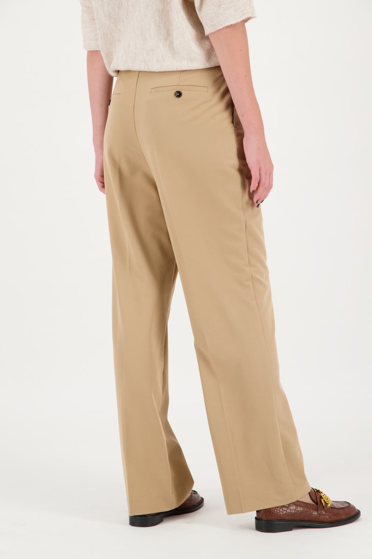 Beige broek - straight fit van D'Auvry voor Dames