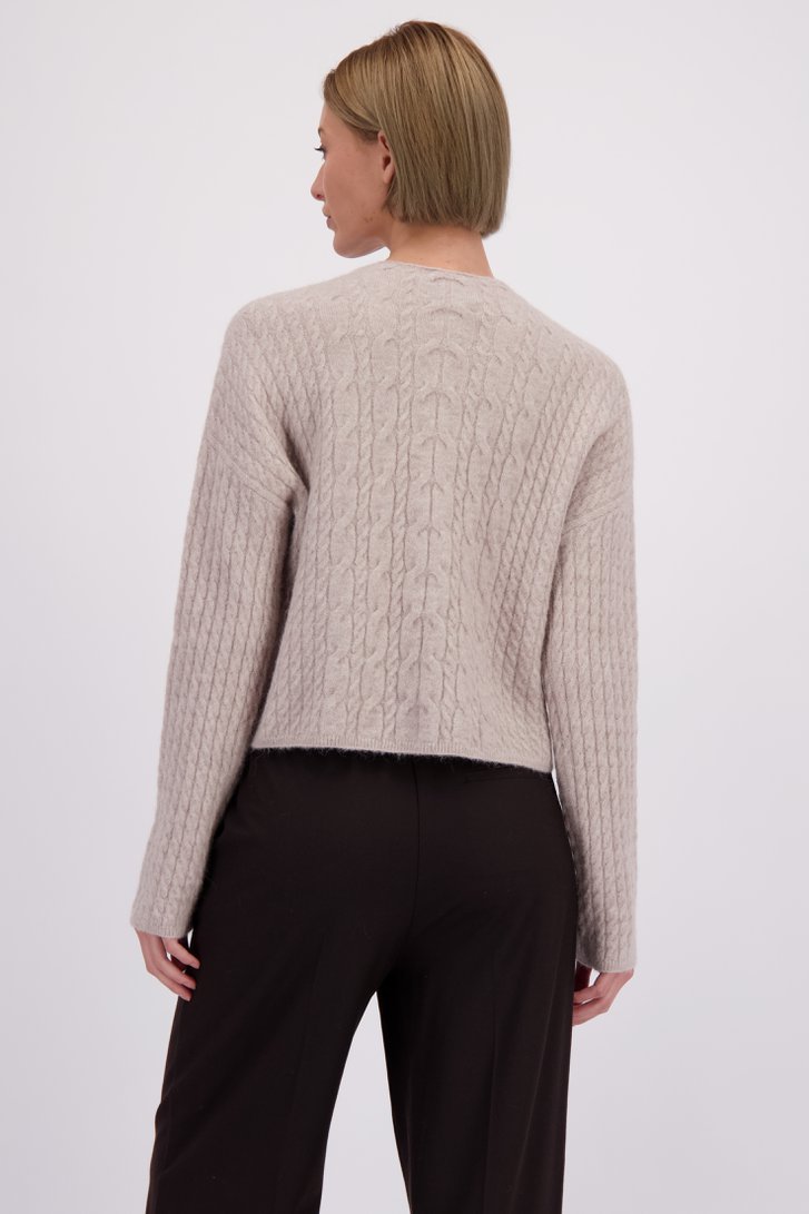 Achterkant van Beige cardigan met knopen door Marc O'Polo voor Dames