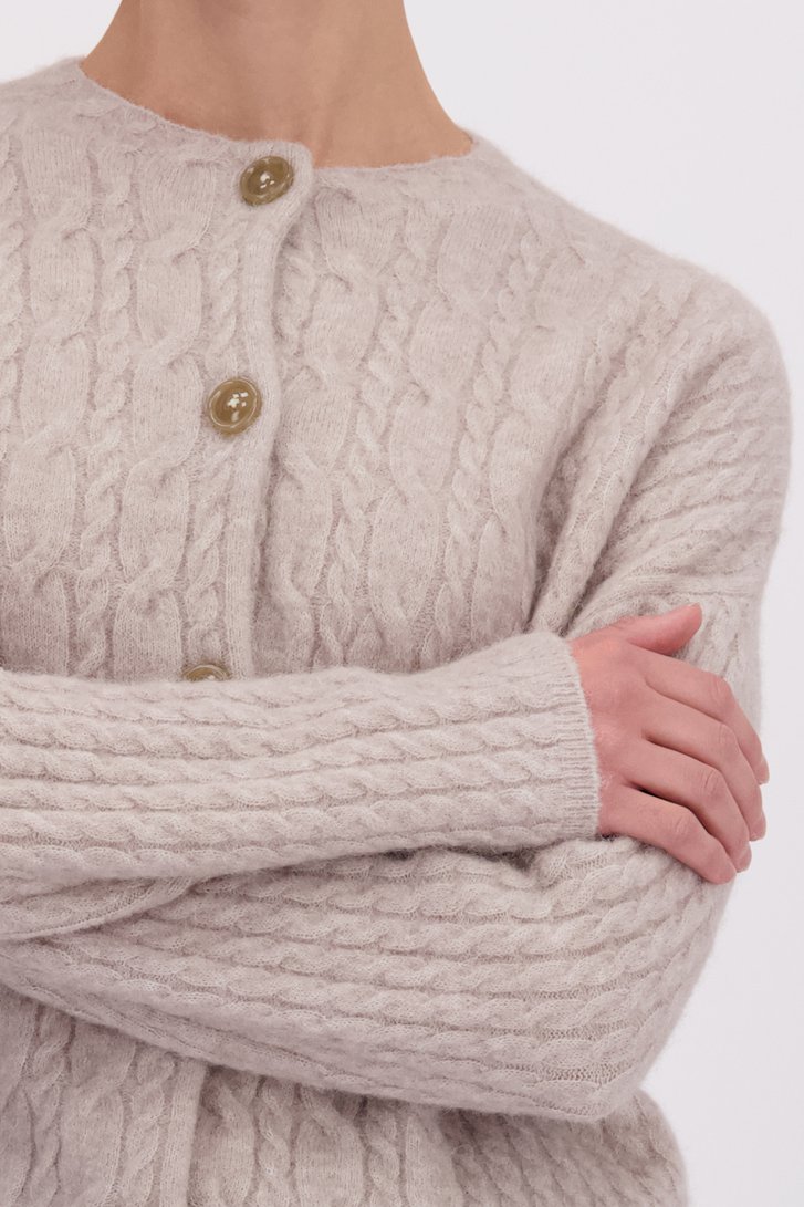 Detail van Beige cardigan met knopen door Marc O'Polo voor Dames