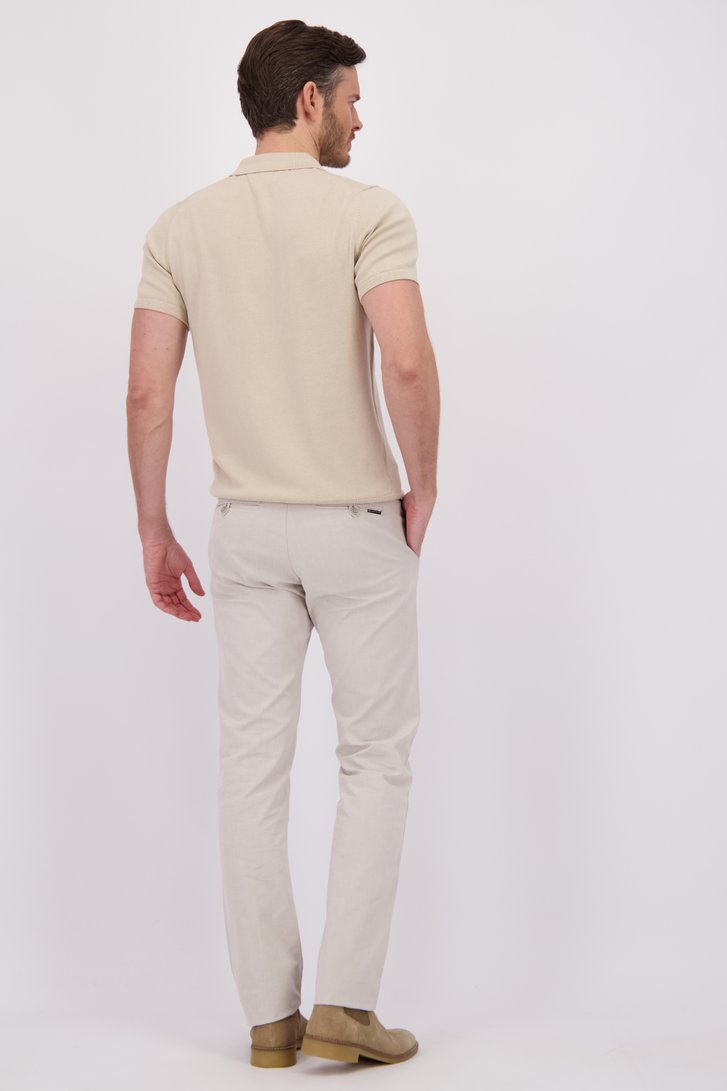 Achterkant van Beige chino - Dallas - Slim fit door Brassville voor Heren