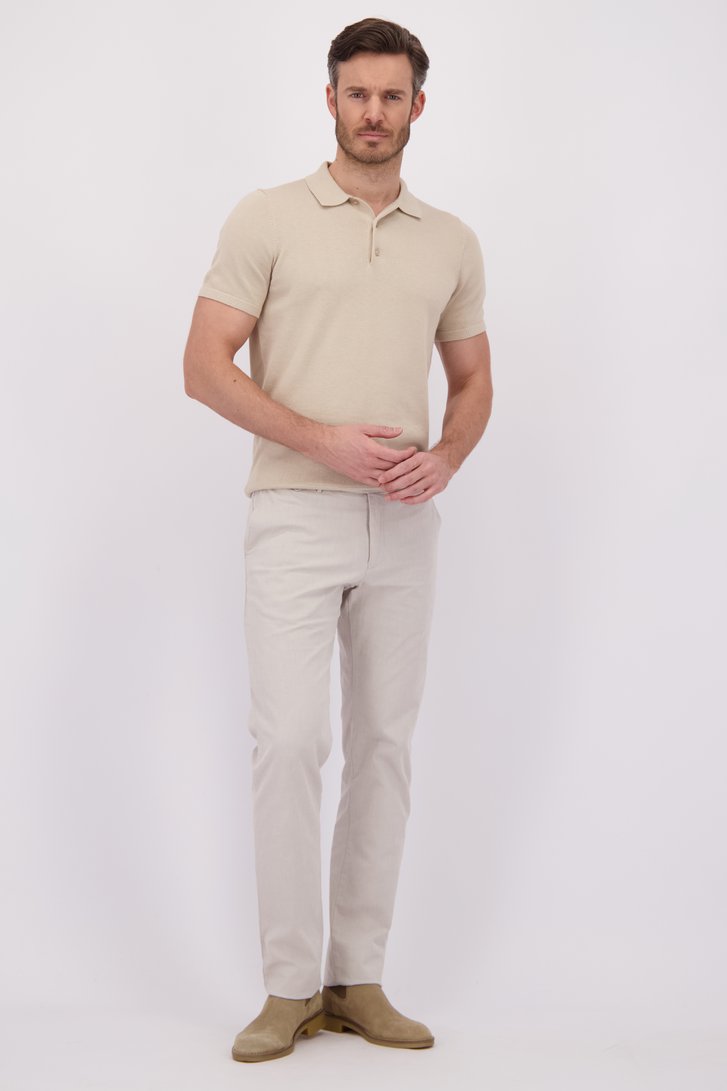 Voorkant van Beige chino - Dallas - Slim fit door Brassville voor Heren