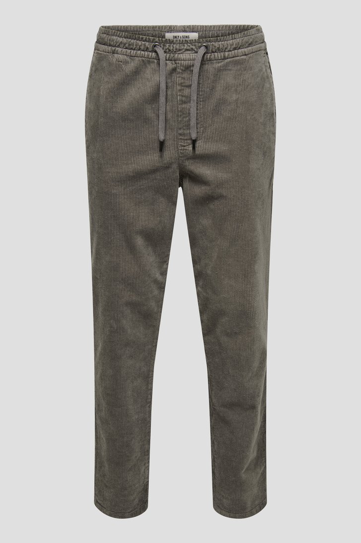 Productfoto 1 van Beige chino in corduroy - Tapered fit door Only & Sons voor Heren