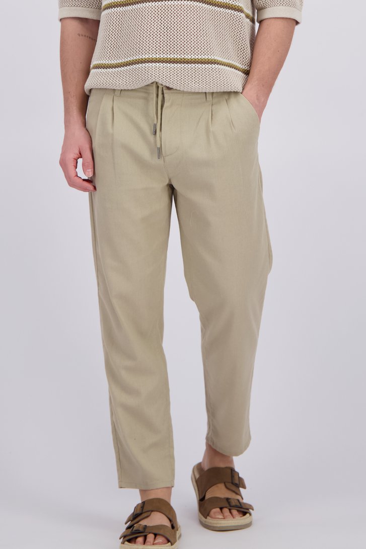 Detail van Beige chino met striklint door Only & Sons voor Heren