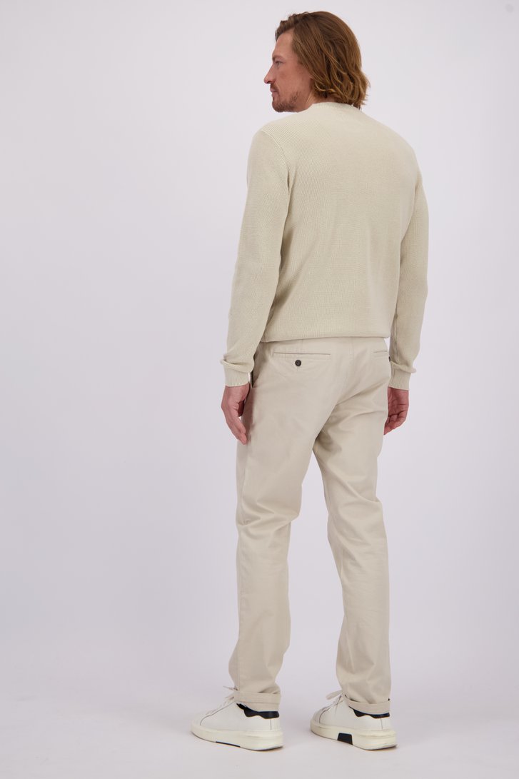Achterkant van Beige chino door Ravøtt voor Heren