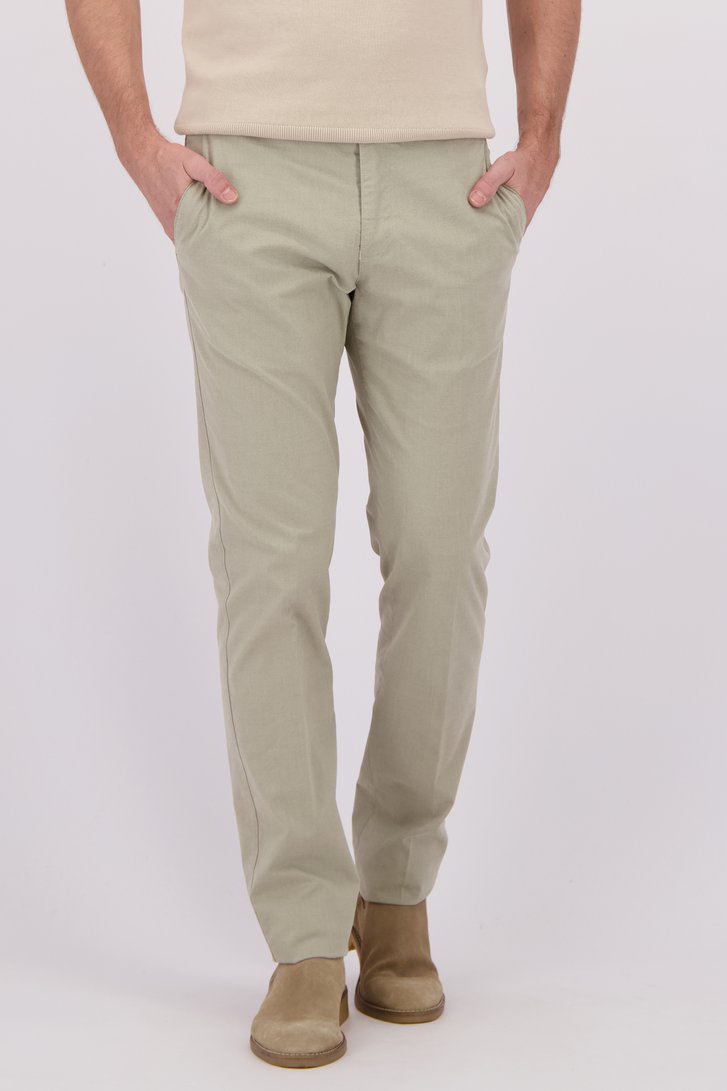 Detail van Beige chino - Vancouver - Regular fit door Brassville voor Heren