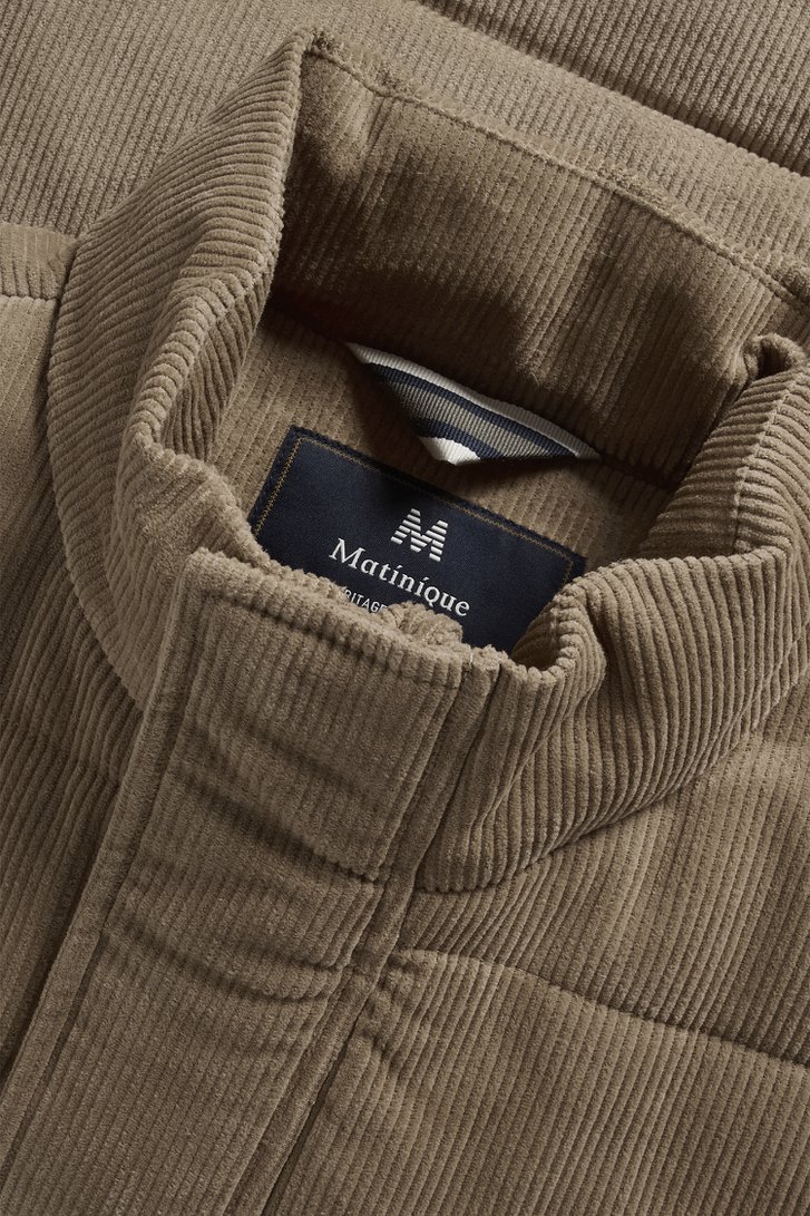 Productfoto 2 van Beige corduroy bodywarmer  door Matinique voor Heren