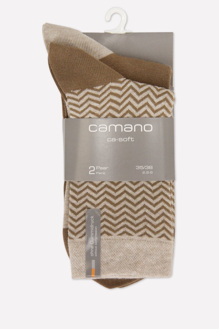 Beige/ecru sokken - 2 paar van Camano voor Dames
