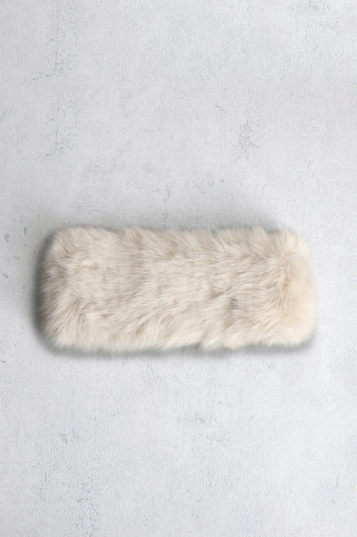 Voorkant van Beige faux fur hoofdband door Liberty Island voor Dames