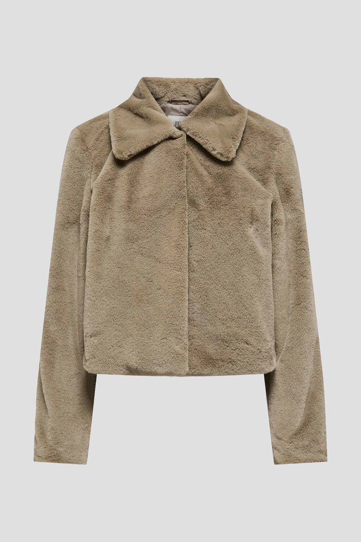 Productfoto 1 van Beige faux fur jas door JDY voor Dames