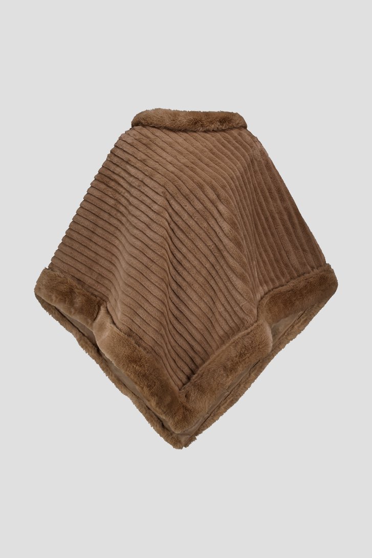 Productfoto 1 van Beige faux fur poncho door Liberty Island voor Dames