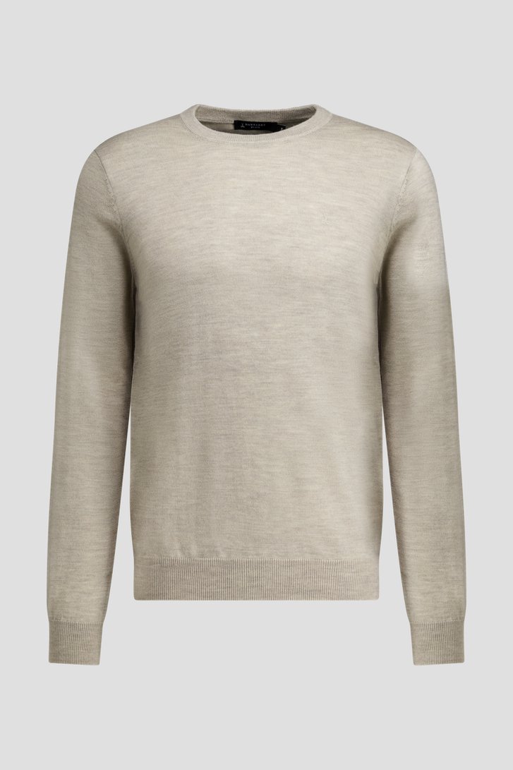 Productfoto 2 van Beige fijn gebreide trui met ronde hals door Dansaert Black voor Heren