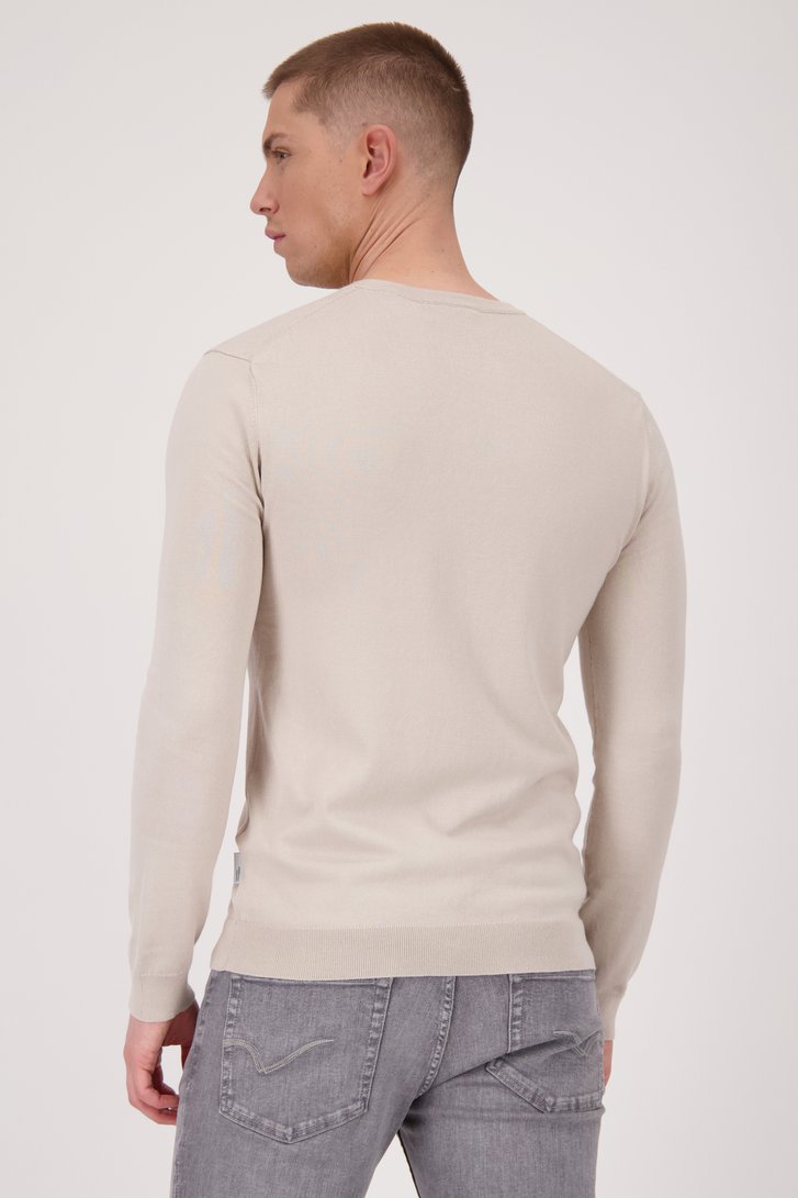 Beige fijn gebreide trui van ONLY & SONS voor Heren