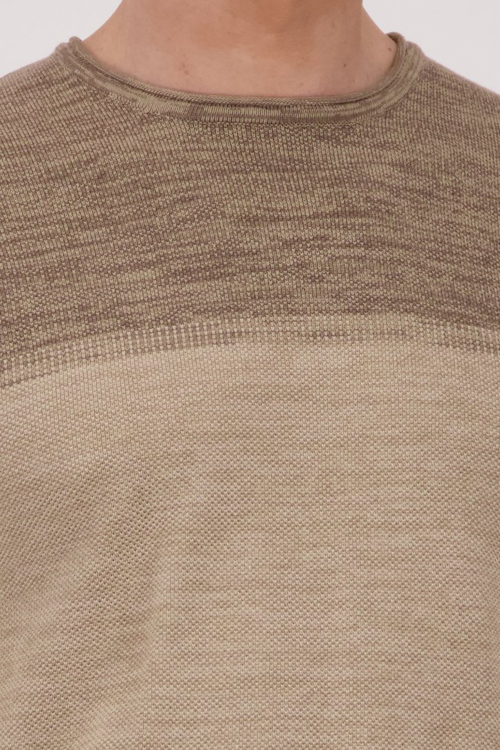 Beige gebreide trui met kleurverloop van ONLY & SONS voor Heren