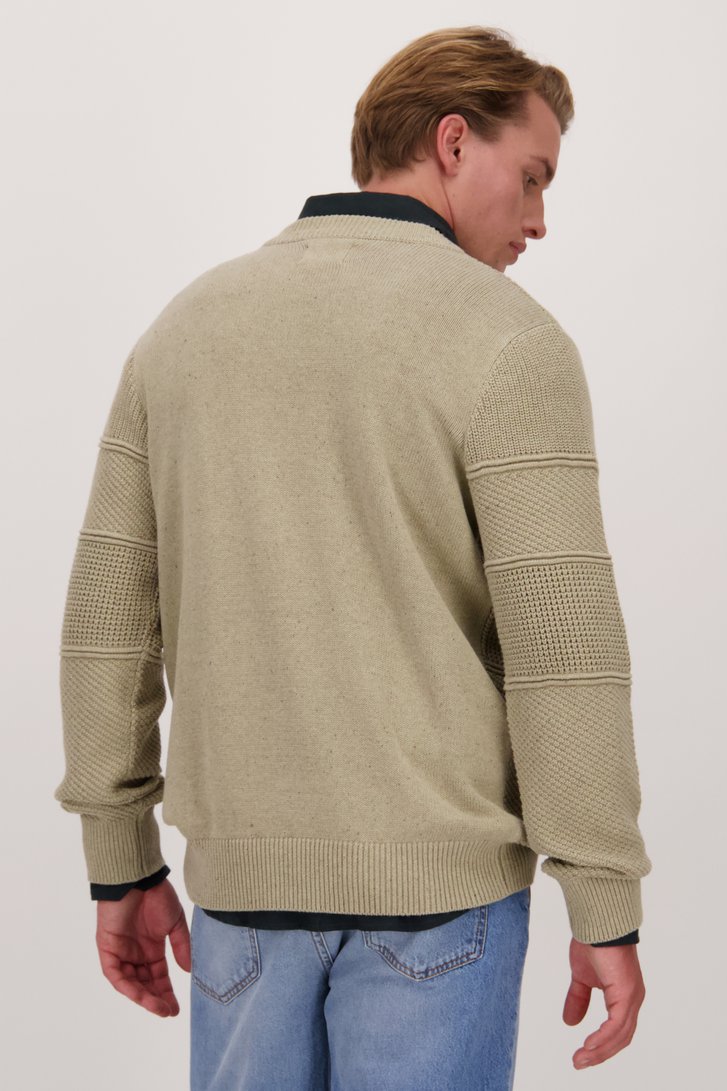 Beige gebreide trui van Ravøtt voor Heren