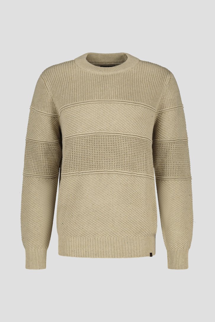 Beige gebreide trui van Ravøtt voor Heren
