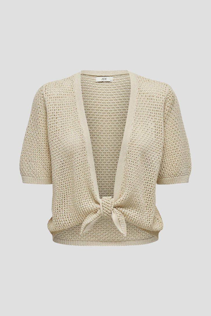 Beige gehaakte cardigan met korte mouwen van JDY voor Dames