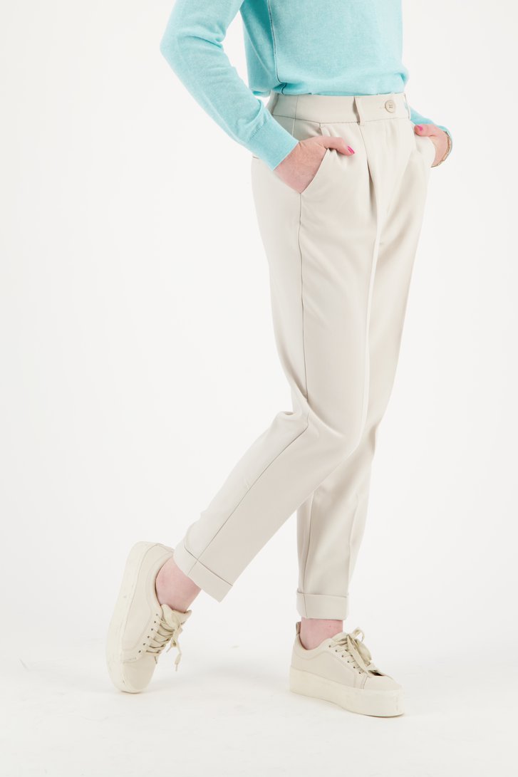 Zara Basic Stoffen broek nude casual uitstraling Mode Broeken Stoffen broeken 