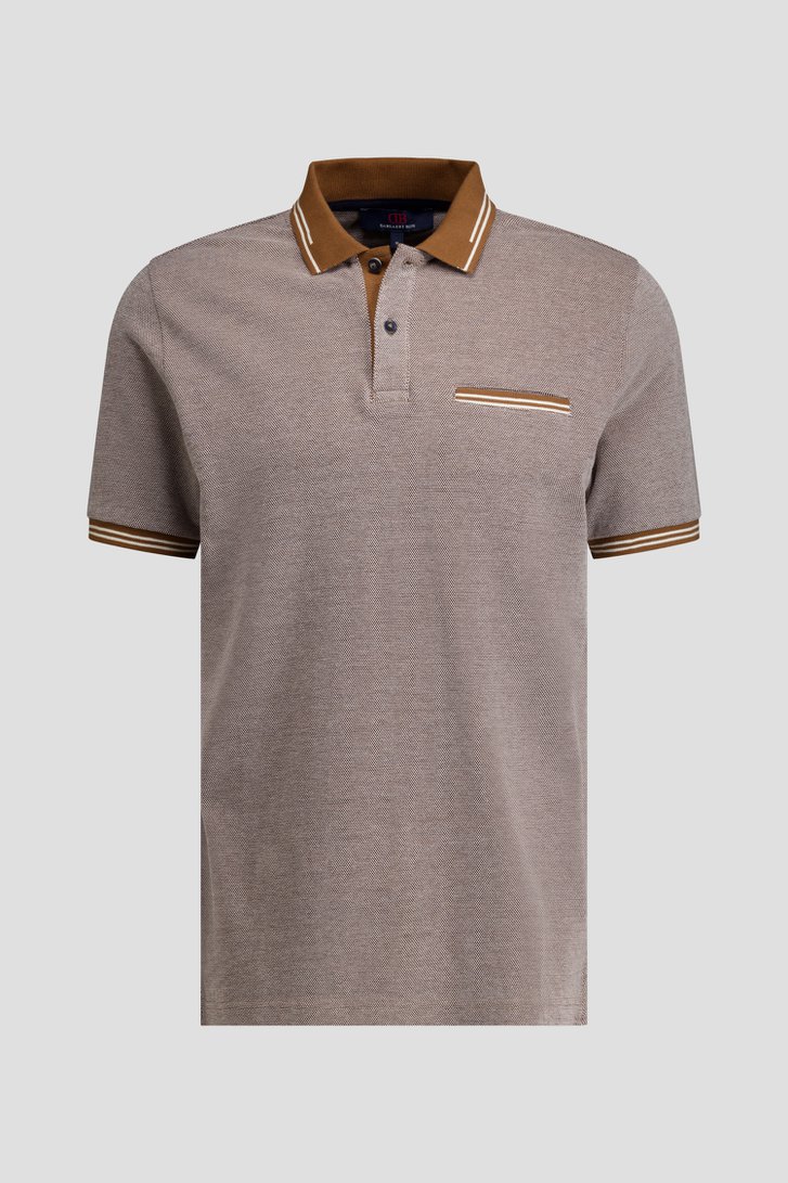 Productfoto 1 van Beige gemêleerde polo door Dansaert Blue voor Heren