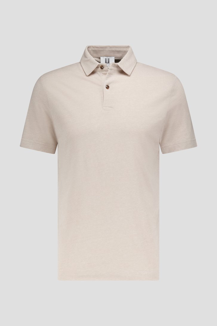 Productfoto 1 van Beige gemêleerde polo door Upper East voor Heren