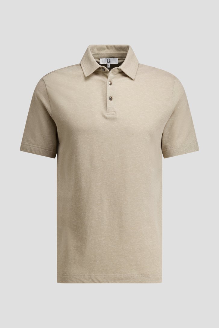 Productfoto 1 van Beige gemêleerde polo door Upper East voor Heren