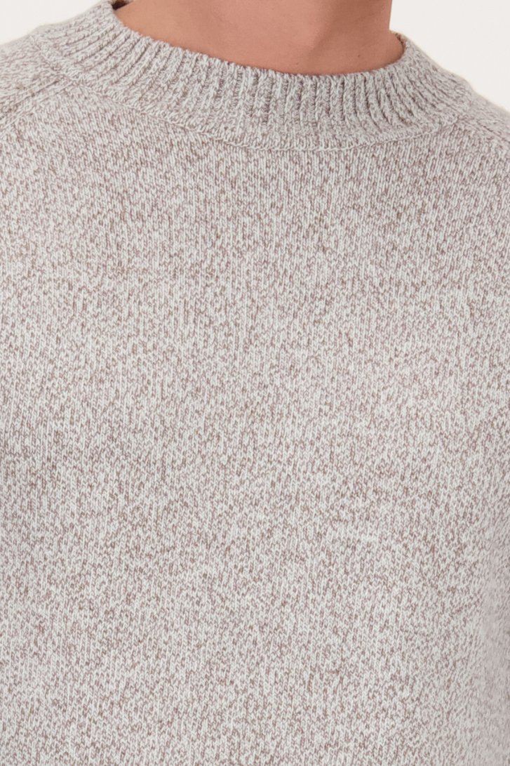Beige gemêleerde trui met wol van Casual Five voor Heren
