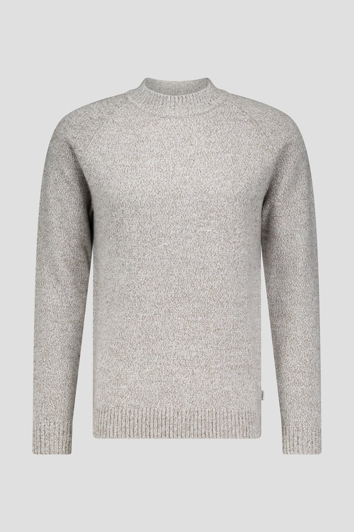 Beige gemêleerde trui met wol van Casual Five voor Heren