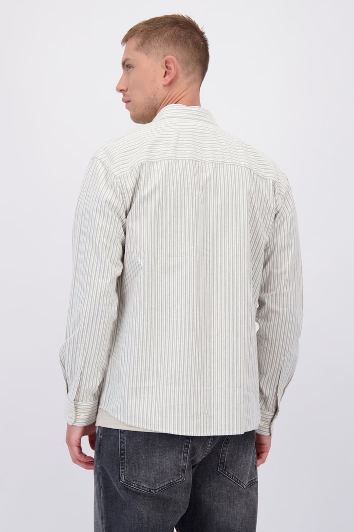 Achterkant van Beige gestreept hemd - Regular fit  door Only & Sons voor Heren