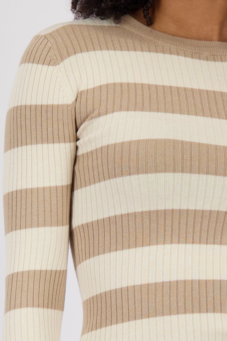 Beige gestreept truitje van JDY voor Dames