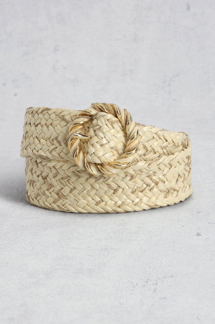 Voorkant van Beige gevlochten riem door Liberty Island voor Dames