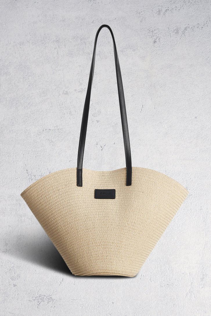 Beige gevlochten schoudertas van Opus voor Dames