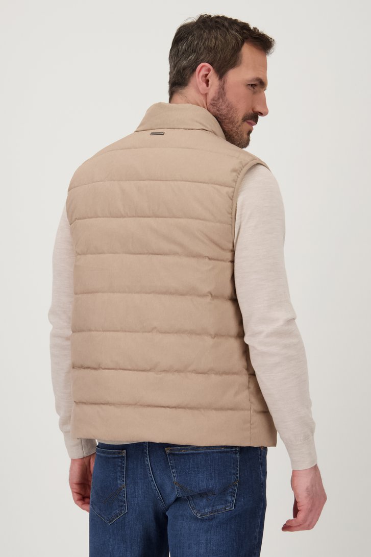 Beige gewatteerde bodywarmer  van Upper East voor Heren