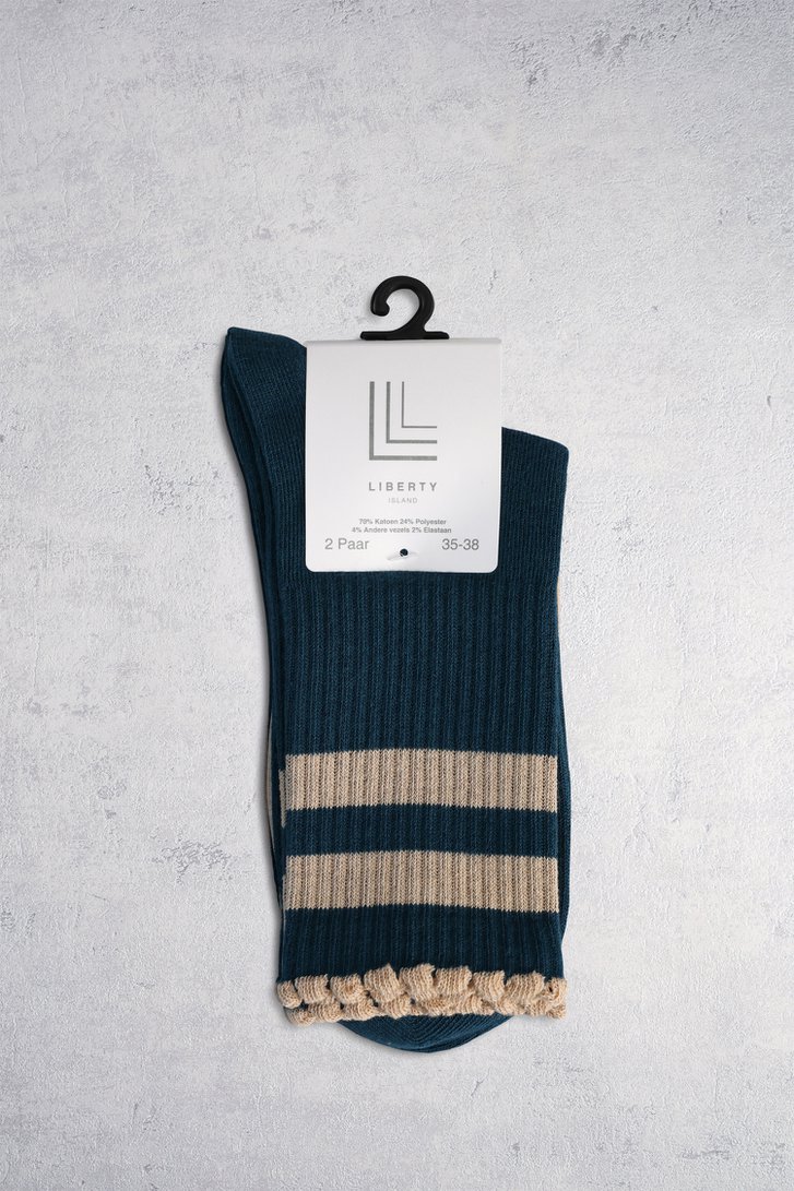 Productfoto 3 van Beige/groene sokken door Liberty Island voor Dames